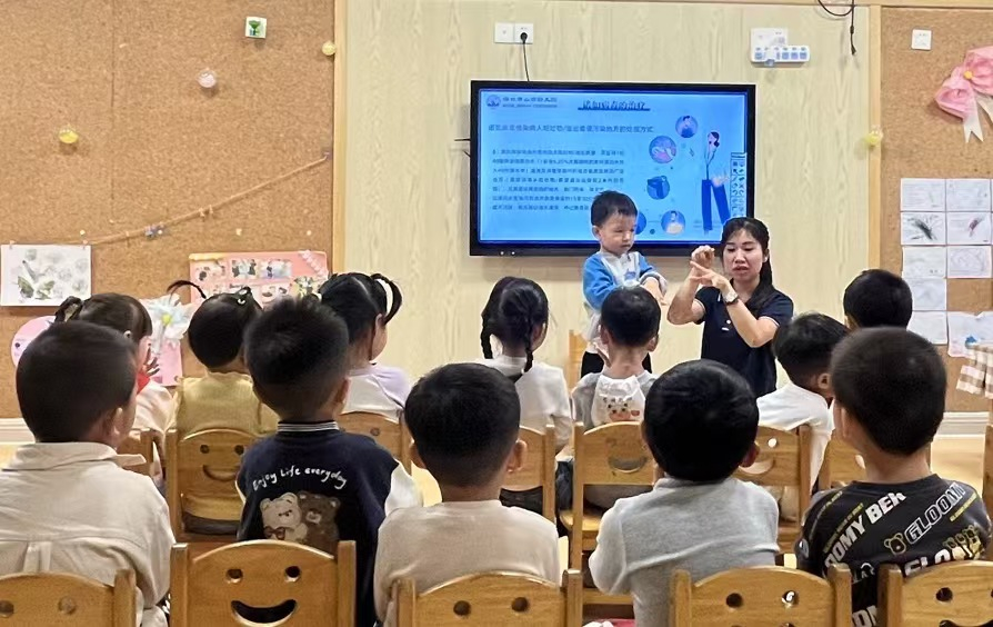 预防诺如病毒，筑牢校园防线——海口市山高幼儿园开展“预防诺如病毒”专项系列行动-图片21