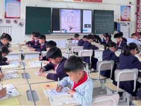 和诗以歌，书写春天——定安县山高学校小学部“春”主题硬笔书法展示活动